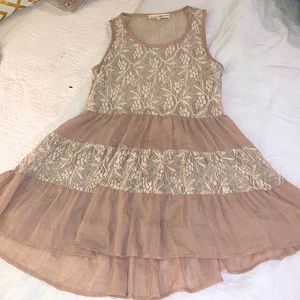 Lace contrast tank top, S